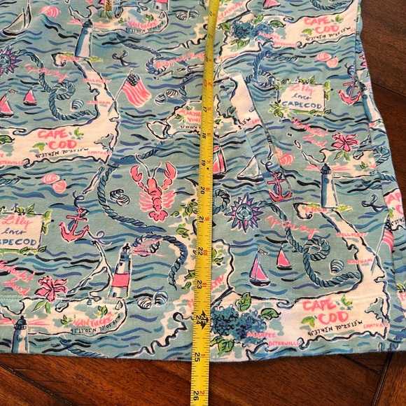 Lilly Pulitzer Coastal Print Pullover in Blue and Pink - Picture 7 of 8